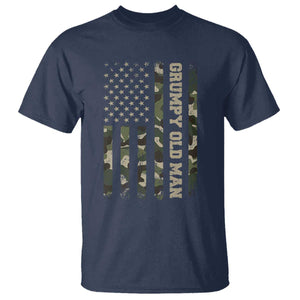 Funny Grumpy Old Man T Shirt Vintage Camo American Flag Fathers Day TS11 Navy Print Your Wear