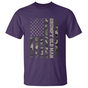 Funny Grumpy Old Man T Shirt Vintage Camo American Flag Fathers Day TS11 Purple Print Your Wear