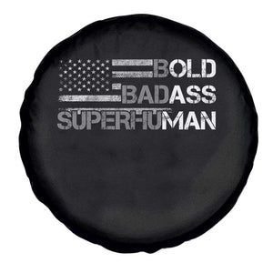 Funny Bold Badass Superhuman Spare Tire Cover Vintage American Flag Fathers Day TS11 Print Your Wear