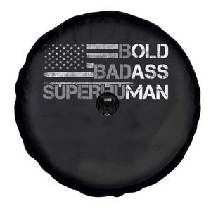 Funny Bold Badass Superhuman Spare Tire Cover Vintage American Flag Fathers Day TS11 Print Your Wear