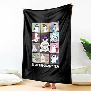 Halloween Pregnancy Reveal Throw Blanket In My Pregnant Era Maternity Ghost TS11 Print Your Wear