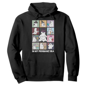 Halloween Pregnancy Reveal Hoodie In My Pregnant Era Maternity Ghost TS11 Black Print Your Wear