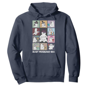 Halloween Pregnancy Reveal Hoodie In My Pregnant Era Maternity Ghost TS11 Navy Print Your Wear