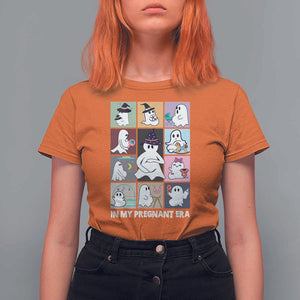 Halloween Pregnancy Reveal T Shirt For Women In My Pregnant Era Maternity Ghost TS11 Orange Print Your Wear