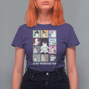 Halloween Pregnancy Reveal T Shirt For Women In My Pregnant Era Maternity Ghost TS11 Purple Print Your Wear