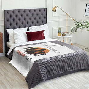 Funny Halloween Throw Blanket I'm Just Here To Thriller Dance Zombie Dance Moon TS11 Print Your Wear