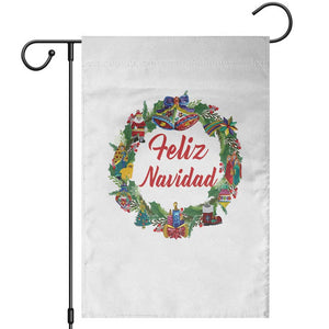 Christmas In Mexico Garden Flag Feliz Navidad Xmas Wreath TS11 White Print Your Wear