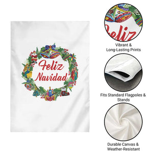 Christmas In Mexico Garden Flag Feliz Navidad Xmas Wreath TS11 Print Your Wear