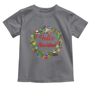 Christmas In Mexico Baby Shirt Feliz Navidad Xmas Wreath TS11 Charcoal Print Your Wear