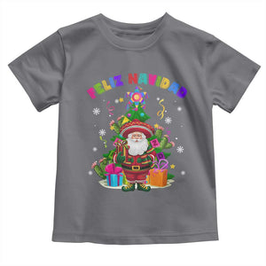 Funny Christmas In Mexico Baby Shirt Feliz Navidad Sombrero Santa Xmas Tree TS11 Charcoal Print Your Wear