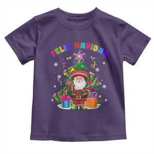 Funny Christmas In Mexico Baby Shirt Feliz Navidad Sombrero Santa Xmas Tree TS11 Purple Print Your Wear