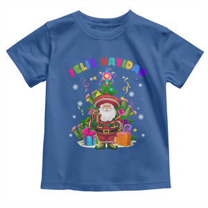 Funny Christmas In Mexico Baby Shirt Feliz Navidad Sombrero Santa Xmas Tree TS11 Royal Blue Print Your Wear