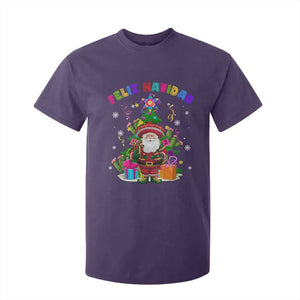 Funny Christmas In Mexico T Shirt For Kid Feliz Navidad Sombrero Santa Xmas Tree TS11 Purple Print Your Wear