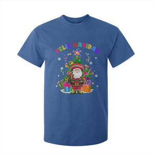 Funny Christmas In Mexico T Shirt For Kid Feliz Navidad Sombrero Santa Xmas Tree TS11 Royal Blue Print Your Wear