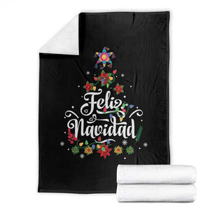 Christmas In Mexico Throw Blanket Feliz Navidad Pinata Star Xmas Tree TS11 Black Print Your Wear