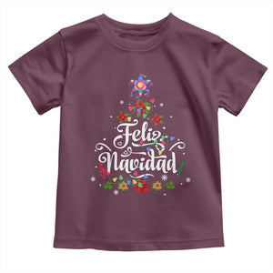 Christmas In Mexico Baby Shirt Feliz Navidad Pinata Star Xmas Tree TS11 Maroon Print Your Wear