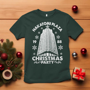 Nakatomi Plaza T Shirt Christmas Party 1988 Vintage Snowflake TS11 Dark Forest Green Print Your Wear