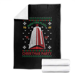 Nakatomi Plaza Throw Blanket Christmas Party 1988 Seasons Greetings TS11 Black Print Your Wear