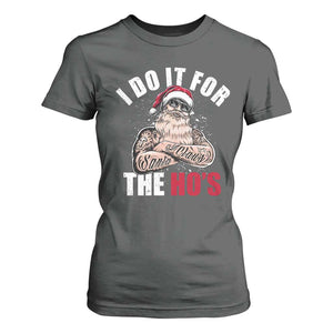 Funny Christmas Santa T Shirt For Women I Do It For The Ho's TS11 Dark Heather Print Your Wear