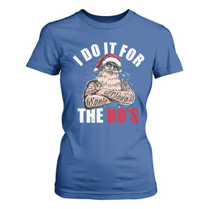 Funny Christmas Santa T Shirt For Women I Do It For The Ho's TS11 Royal Blue Print Your Wear