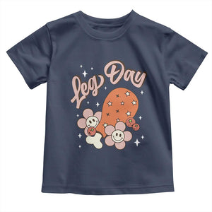 Funny Retro Thanksgiving Baby Shirt Leg Day Fall Season Family Matching TS11 Navy Print Your Wear