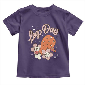 Funny Retro Thanksgiving Baby Shirt Leg Day Fall Season Family Matching TS11 Purple Print Your Wear