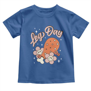 Funny Retro Thanksgiving Baby Shirt Leg Day Fall Season Family Matching TS11 Royal Blue Print Your Wear