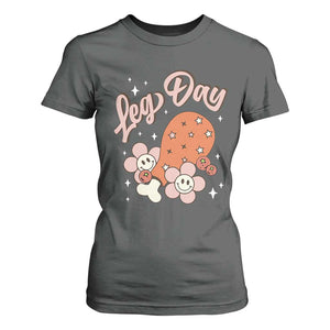 Funny Retro Thanksgiving T Shirt For Women Leg Day Fall Season Family Matching TS11 Dark Heather Print Your Wear