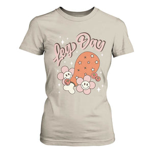 Funny Retro Thanksgiving T Shirt For Women Leg Day Fall Season Family Matching TS11 Sand Print Your Wear