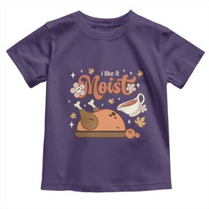 Funny Retro Thanksgiving Baby Shirt I Like It Moist Fall Season Family Matching TS11 Purple Print Your Wear