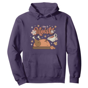 Funny Retro Thanksgiving Hoodie I Like It Moist Fall Season Family Matching TS11 Purple Print Your Wear