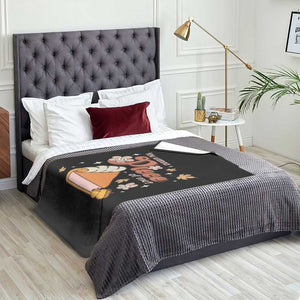 Funny Retro Thanksgiving Throw Blanket You Wanna Piece Of Me Fall Season Family Matching TS11 Print Your Wear