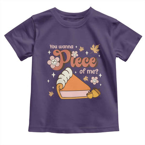 Funny Retro Thanksgiving Baby Shirt You Wanna Piece Of Me Fall Season Family Matching TS11 Purple Print Your Wear