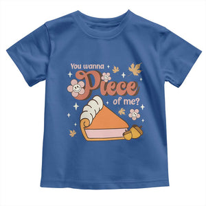 Funny Retro Thanksgiving Baby Shirt You Wanna Piece Of Me Fall Season Family Matching TS11 Royal Blue Print Your Wear