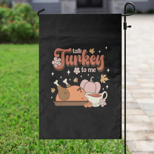 Funny Retro Thanksgiving Garden Flag Talk Turkey To Me Fall Season Family Matching TS11 Print Your Wear