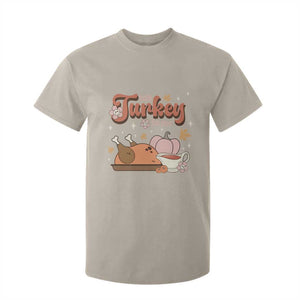 Funny Retro Thanksgiving T Shirt For Kid Talk Turkey To Me Fall Season Family Matching TS11 Sand Print Your Wear