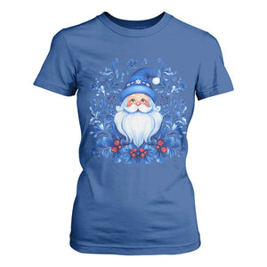 Norwegian Christmas Scandinavian Yule Santa Folk Art Winter Solstice T Shirt For Women TS11 Royal Blue Print Your Wear