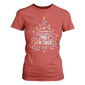 Probably Just Gonna Jingle Some Of The Way I'm Tired Christmas T Shirt For Women Xmas Light TS11 Red Print Your Wear