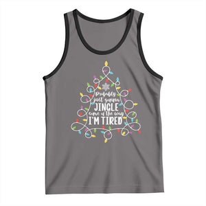 Probably Just Gonna Jingle Some Of The Way I'm Tired Christmas Tank Top Xmas Light TS11 Deep Heather Black Print Your Wear