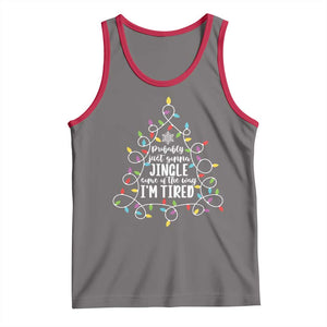 Probably Just Gonna Jingle Some Of The Way I'm Tired Christmas Tank Top Xmas Light TS11 Deep Heather Red Print Your Wear