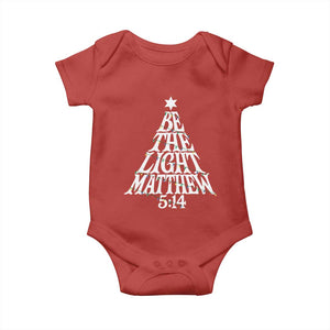 Christmas Be The Light Baby Onesie Christian Xmas Bible Verse TS11 Red Print Your Wear