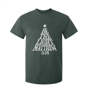 Christmas Be The Light T Shirt For Kid Christian Xmas Bible Verse TS11 Dark Forest Green Print Your Wear