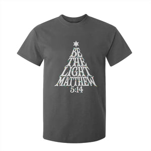Christmas Be The Light T Shirt For Kid Christian Xmas Bible Verse TS11 Dark Heather Print Your Wear