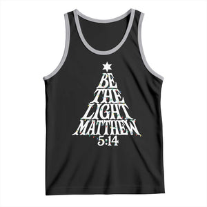 Christmas Be The Light Tank Top Christian Xmas Bible Verse TS11 Black Athletic Heather Print Your Wear