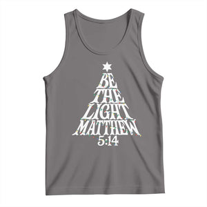 Christmas Be The Light Tank Top Christian Xmas Bible Verse TS11 Deep Heather Print Your Wear