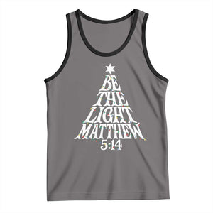 Christmas Be The Light Tank Top Christian Xmas Bible Verse TS11 Deep Heather Black Print Your Wear