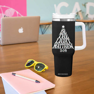 Christmas Be The Light Tumbler With Handle Christian Xmas Bible Verse TS11 Print Your Wear