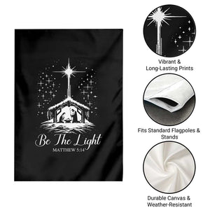 Be The Light Christian Christmas Garden Flag Nativity Scene Bible Verse TS11 Print Your Wear
