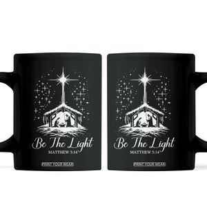 Be The Light Christian Christmas Coffee Mug Nativity Scene Bible Verse TS11 Black Print Your Wear