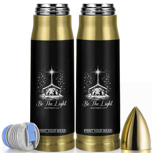 Be The Light Christian Christmas Bullet Tumbler Nativity Scene Bible Verse TS11 Black Print Your Wear